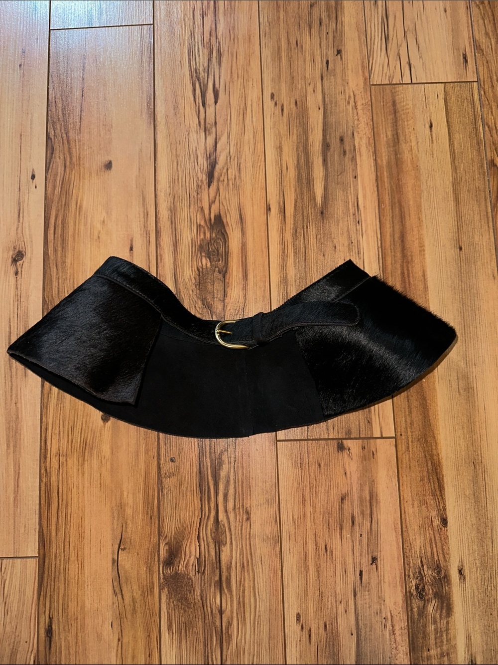 ASOS Black Calfskin Peplum Belt - Genuine Leather